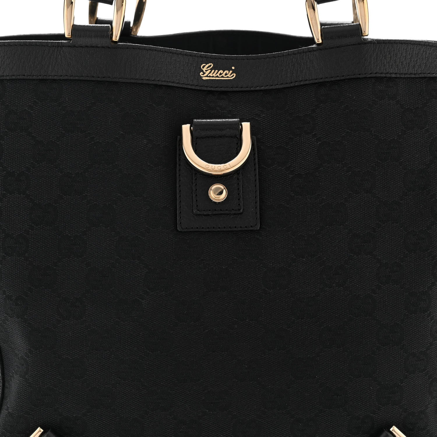 Gucci Monogram Small Abbey Tote Black 8 of 10