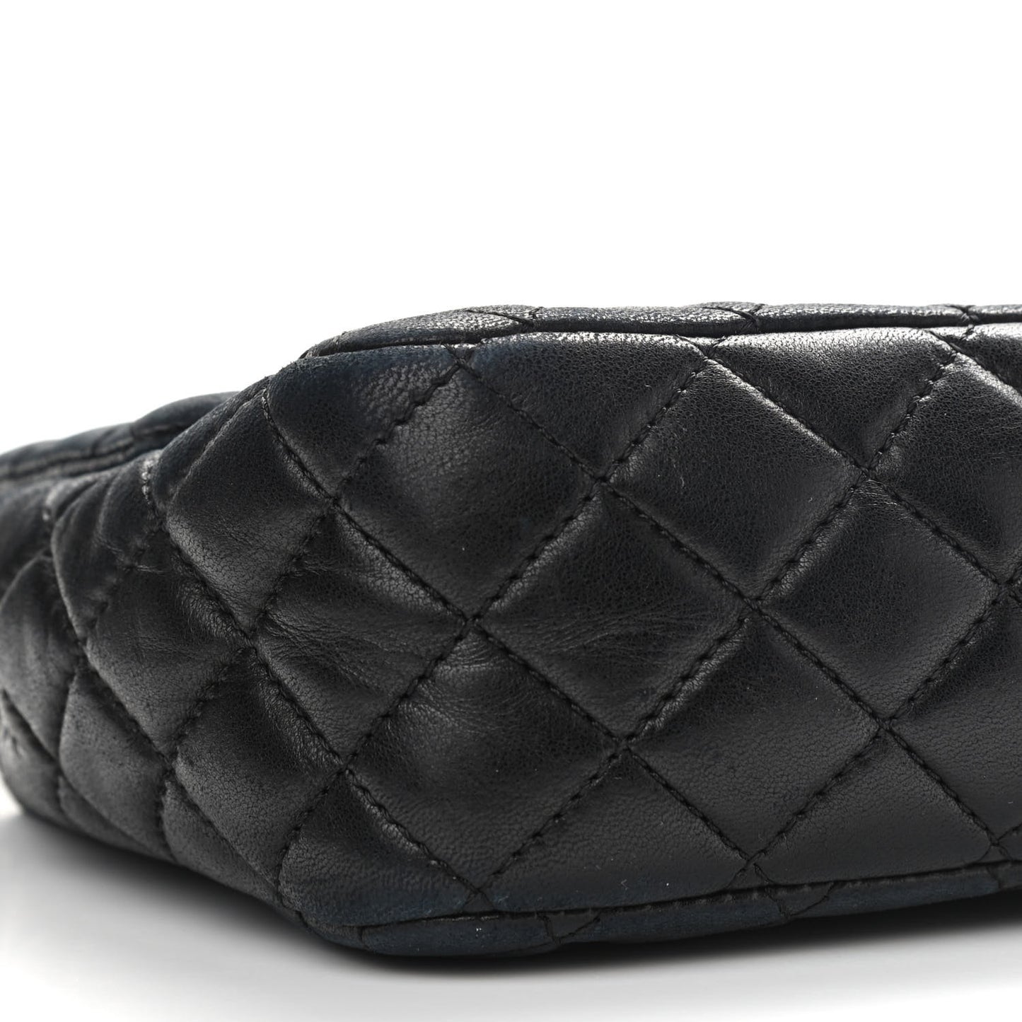 Lambskin Quilted Valentine Charms Medium Single Flap Black
