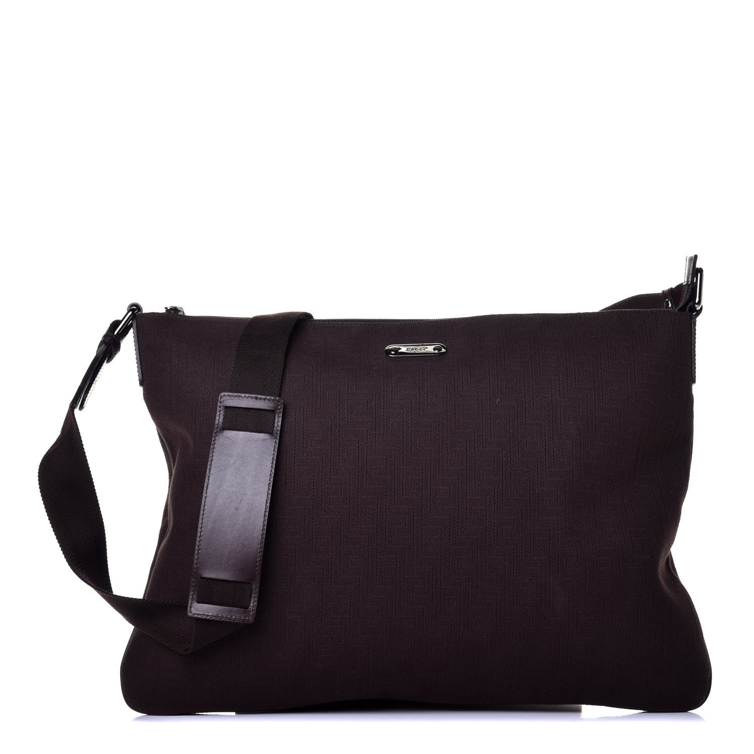 Gucci Canvas Messenger Bag Dark Brown 1 of 9