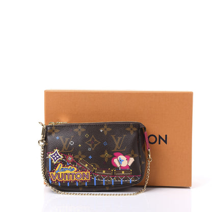 Louis Vuitton Monogram 2020 Christmas Animation Roller Coaster Mini Pochette Accessories Pivoine 10 of 10