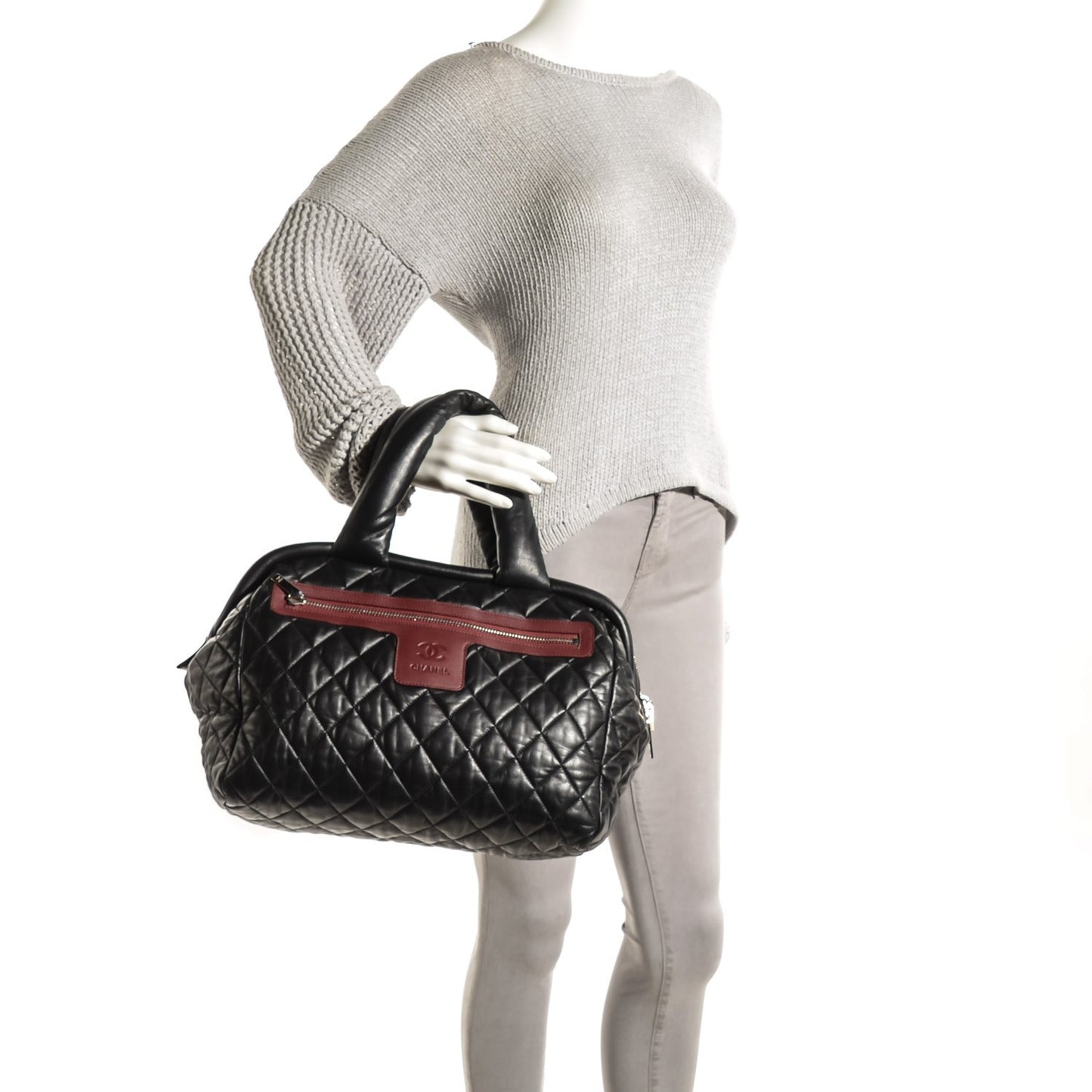 Lambskin Coco Cocoon Bowler Black
