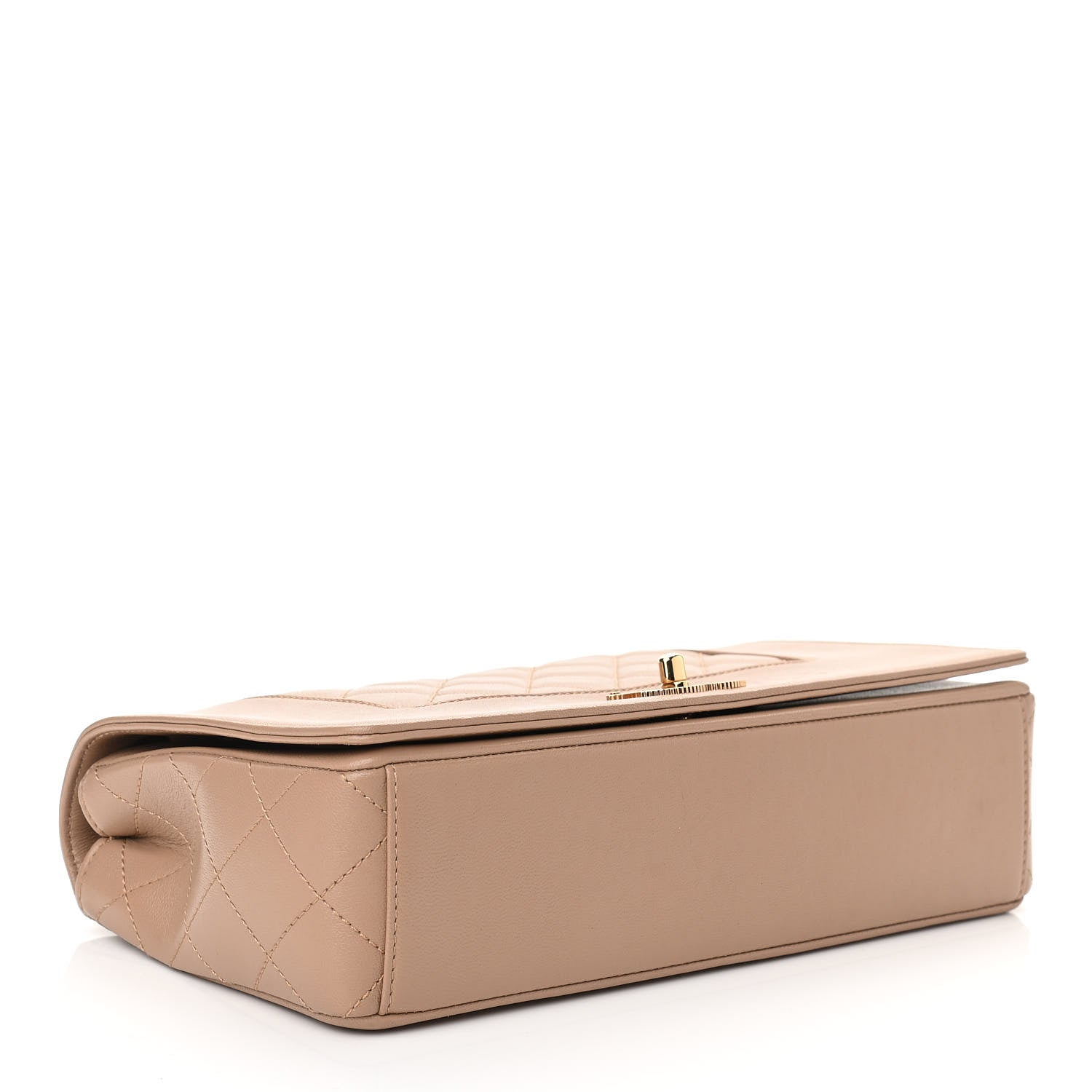Chanel Sheepskin Quilted Vintage Mademoiselle Flap Beige 4 of 10