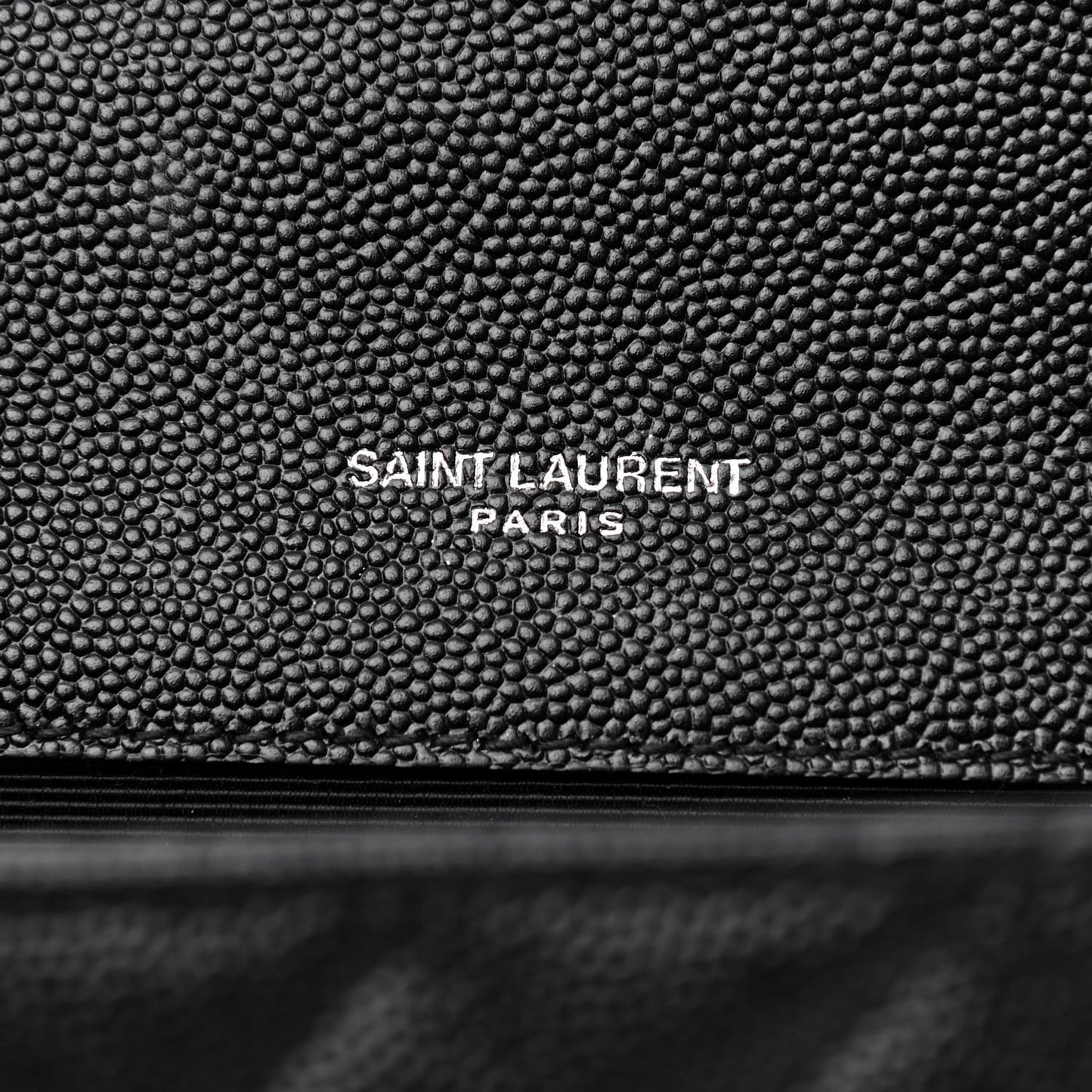 Grain De Poudre Textured Mixed Matelasse Triquilt Small Monogram Satchel Black