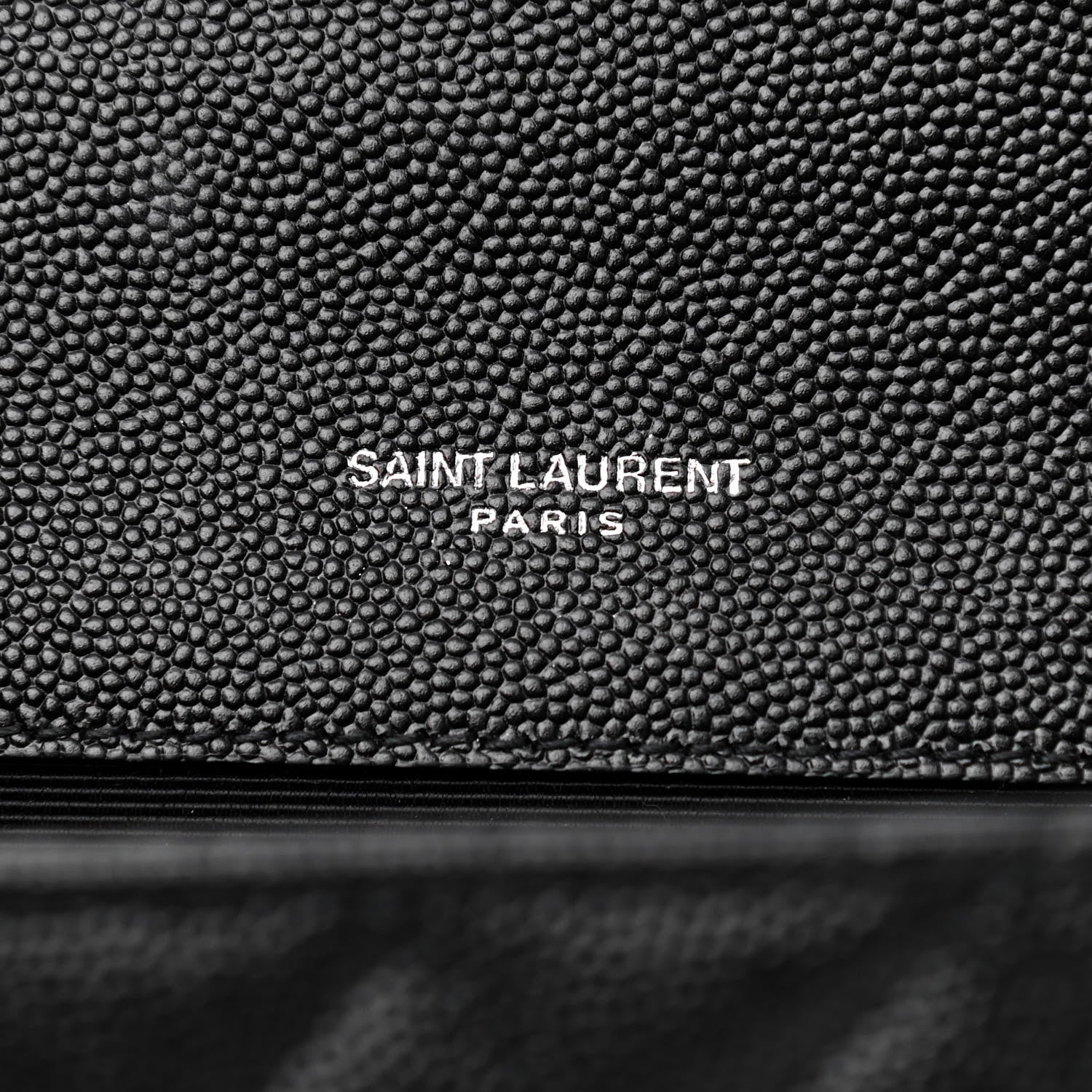 Saint Laurent Grain De Poudre Textured Mixed Matelasse Triquilt Small Monogram Satchel Black 5 of 8