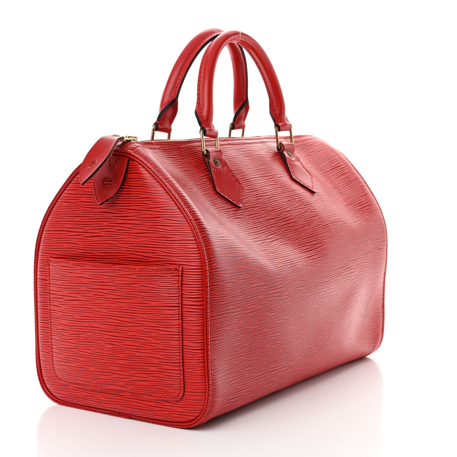 Louis Vuitton Epi Speedy 30 Castillan Red 3 of 11