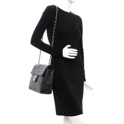 Chanel Washed Caviar Quilted Maxi Single Flap Black 2 of 10
