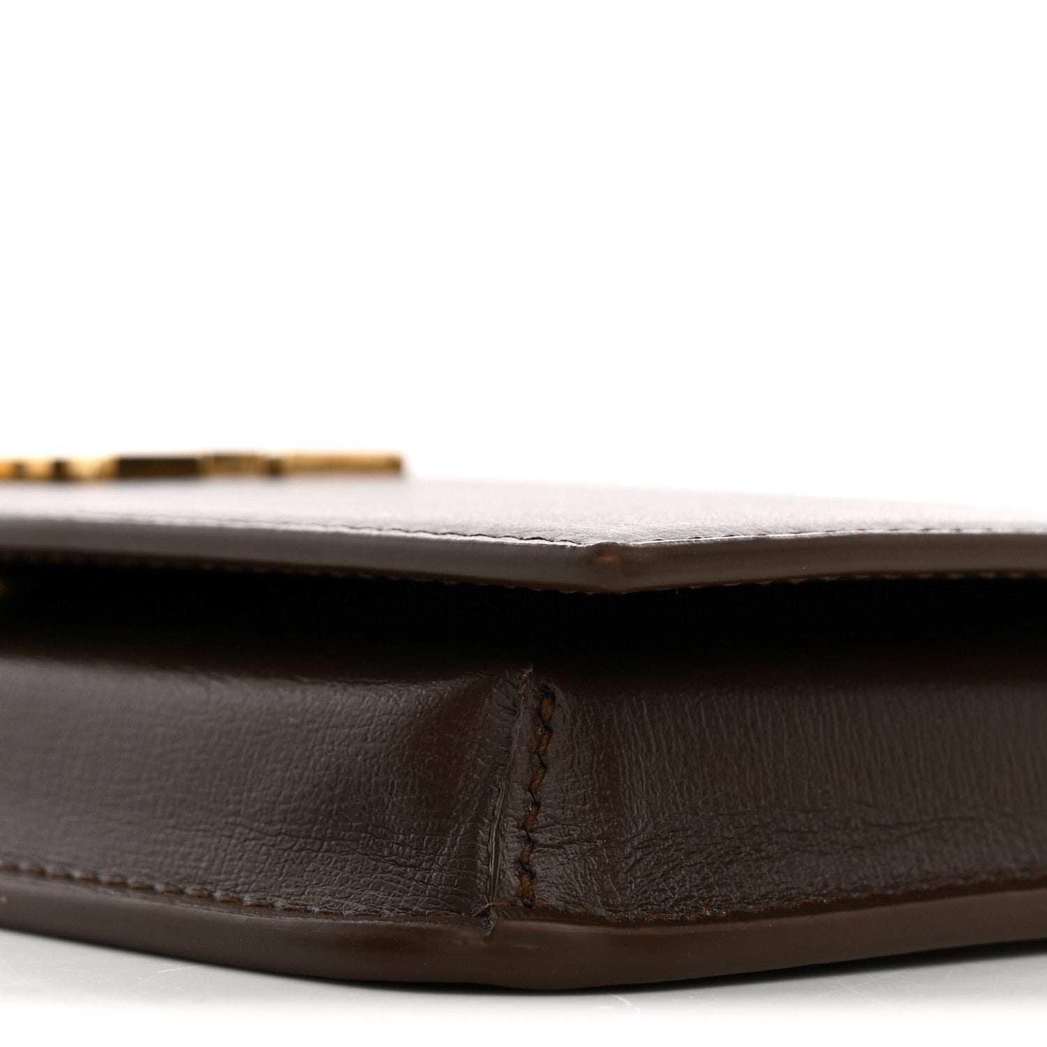 Saint Laurent Smooth Calfskin Monogram Phone Holder Crossbody Green Hunting 10 of 13