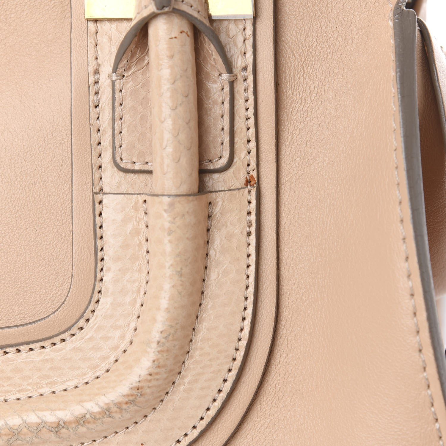 Chloe Calfskin Ayers Top Handle Shoulder Bag Beige 7 of 21