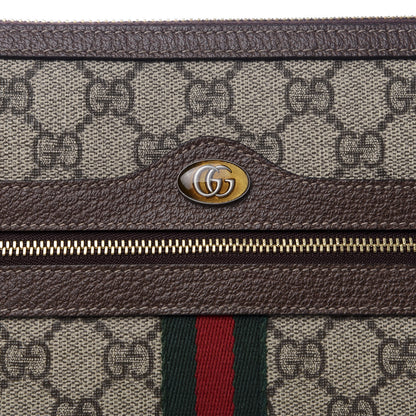 Gucci GG Supreme Monogram Large Ophidia Pouch Clutch Brown 8 of 8