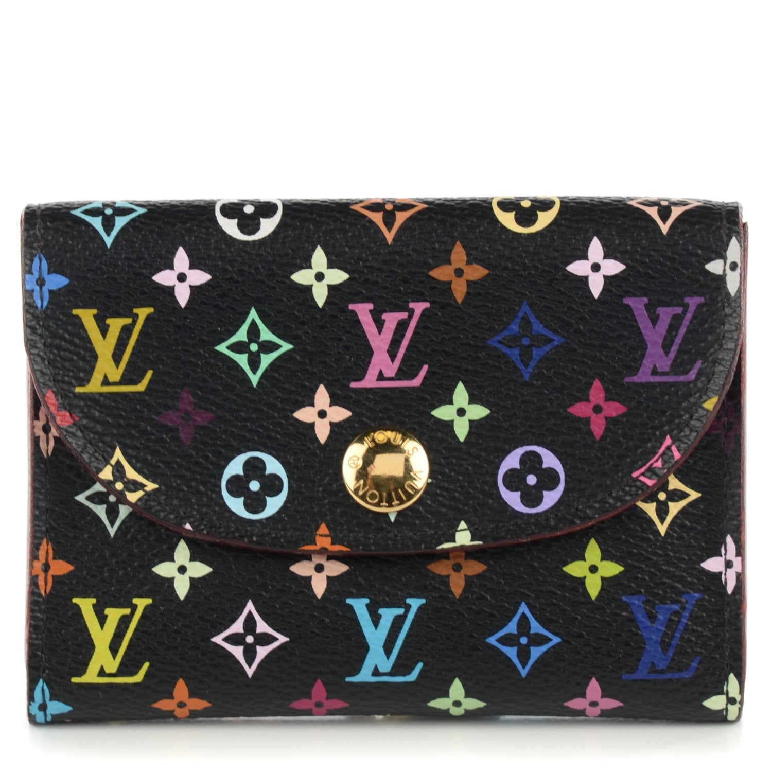 Louis Vuitton Monogram Multicolor Business Card Holder Black Grenade 1 of 7
