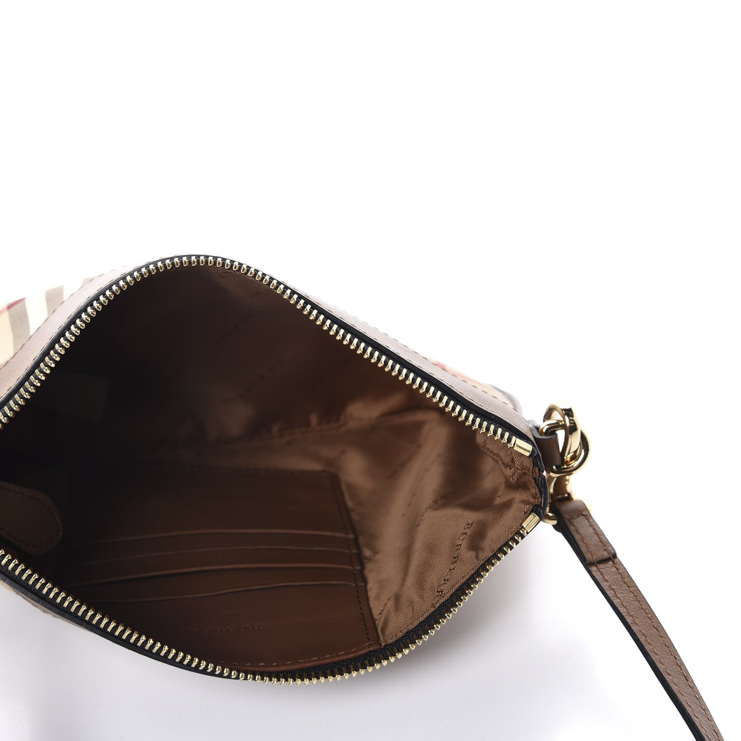 Burberry Horseferry Check Peyton Crossbody Clutch Bag Brown 4 of 8
