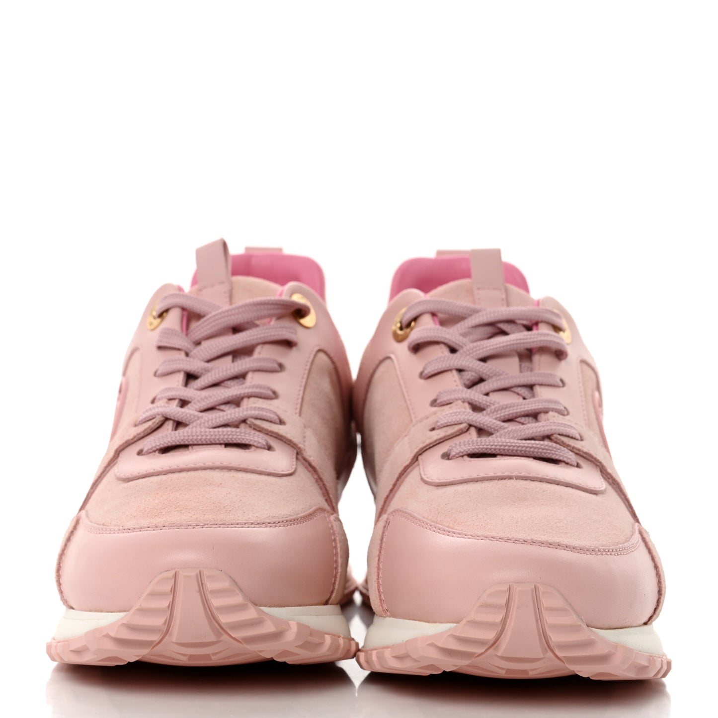 Suede Calfskin Run Away Sneakers 37.5 Pink