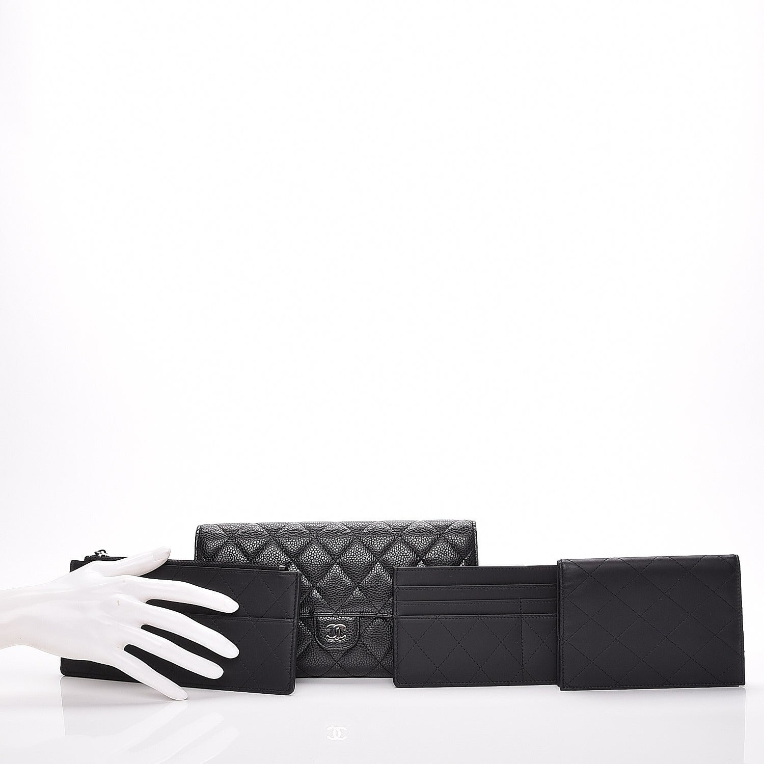 Chanel Caviar Quilted Travel Wallet Black 2 of 18