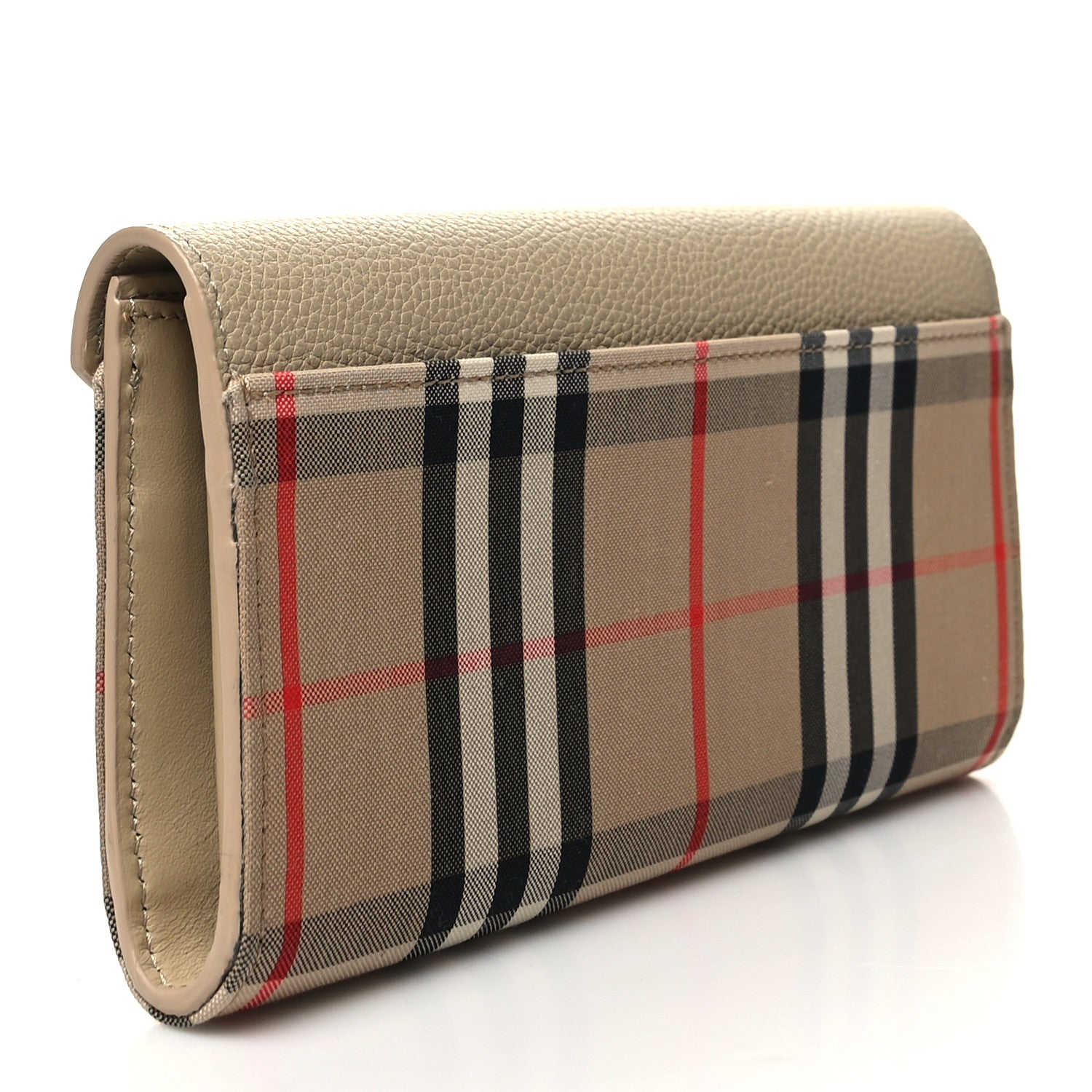 Burberry Vintage Check Grain Calfskin Halton Wallet Beige 3 of 9