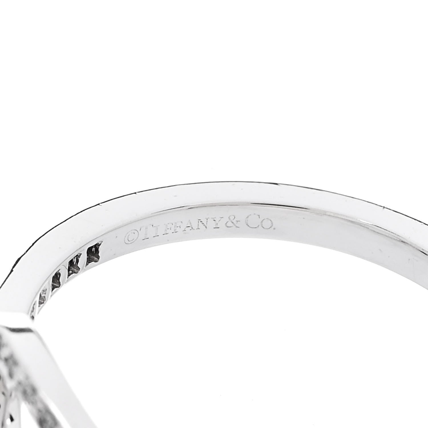 Tiffany Platinum Diamond Infinity Ring 49 5 4 of 6