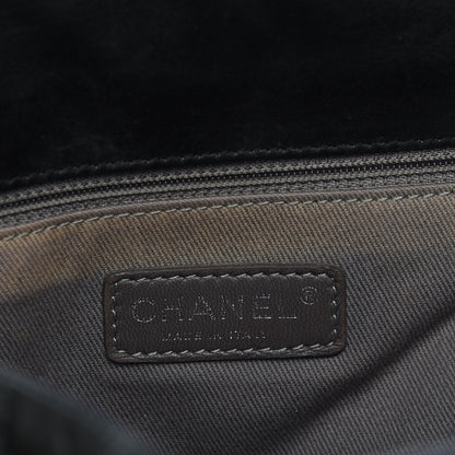 Chanel Iridescent Calfskin Glint Accordion Flap Black 7 of 10