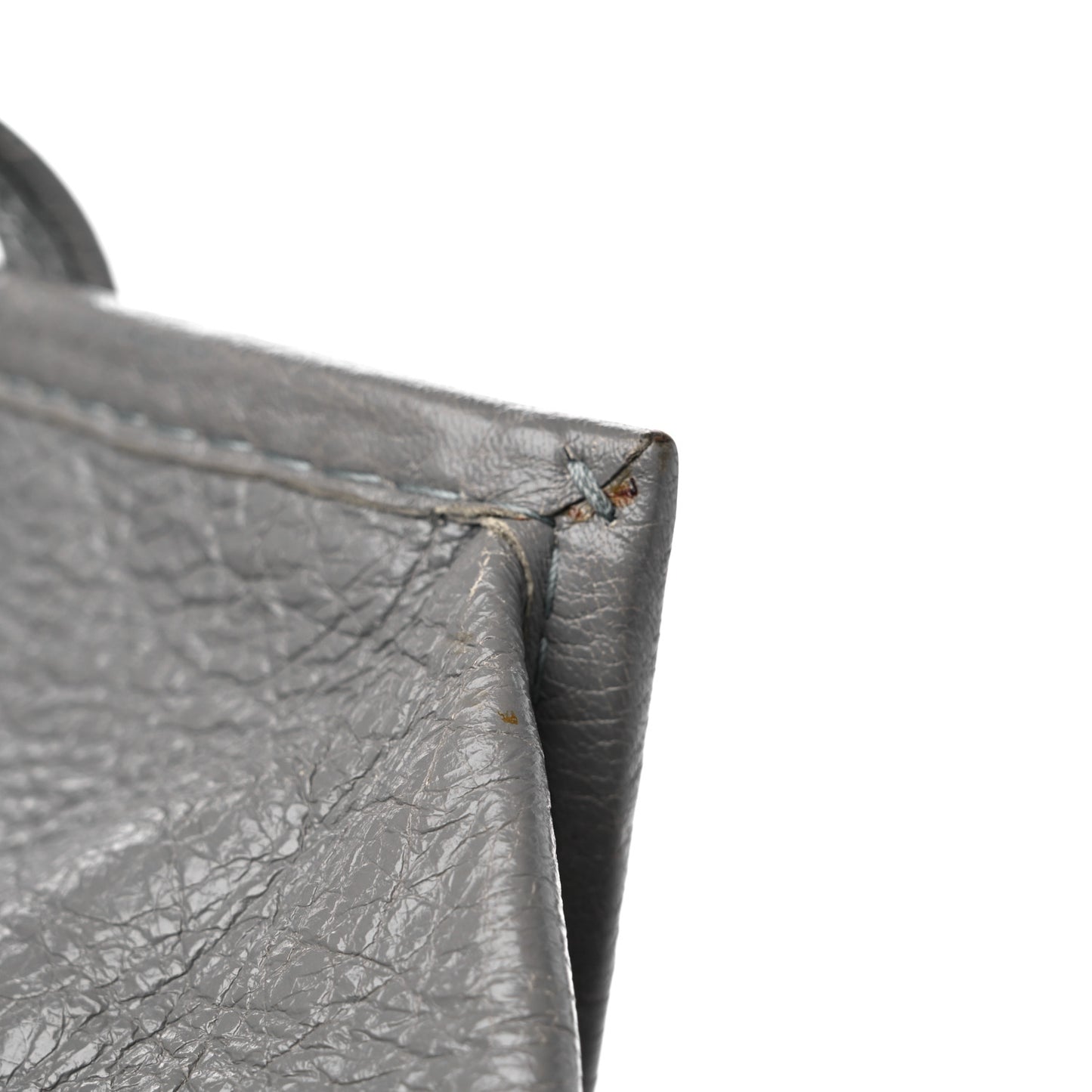Agneau Small Bazar Shopper Tote Gris Pyrite