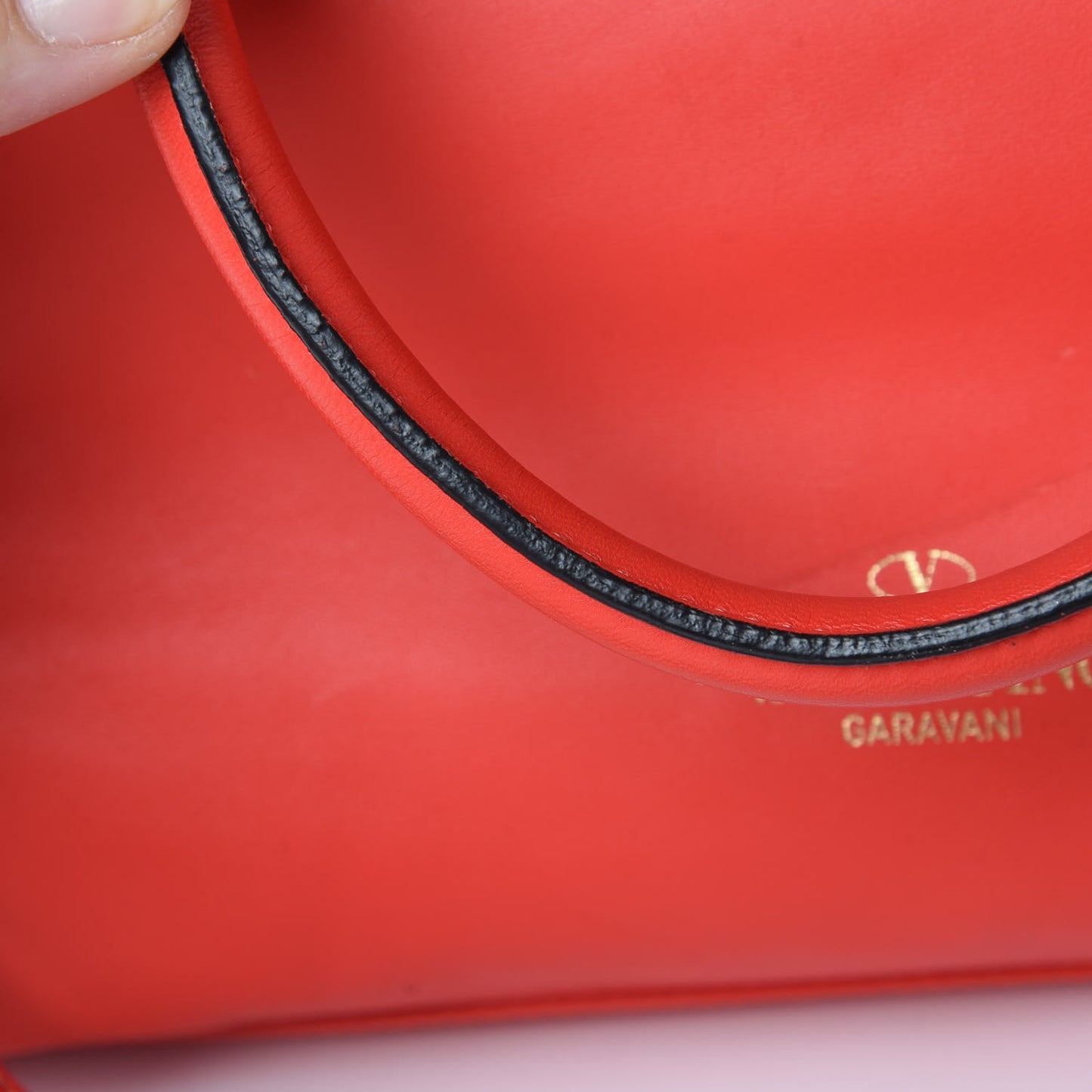 Nappa Floral Applique Tote Red