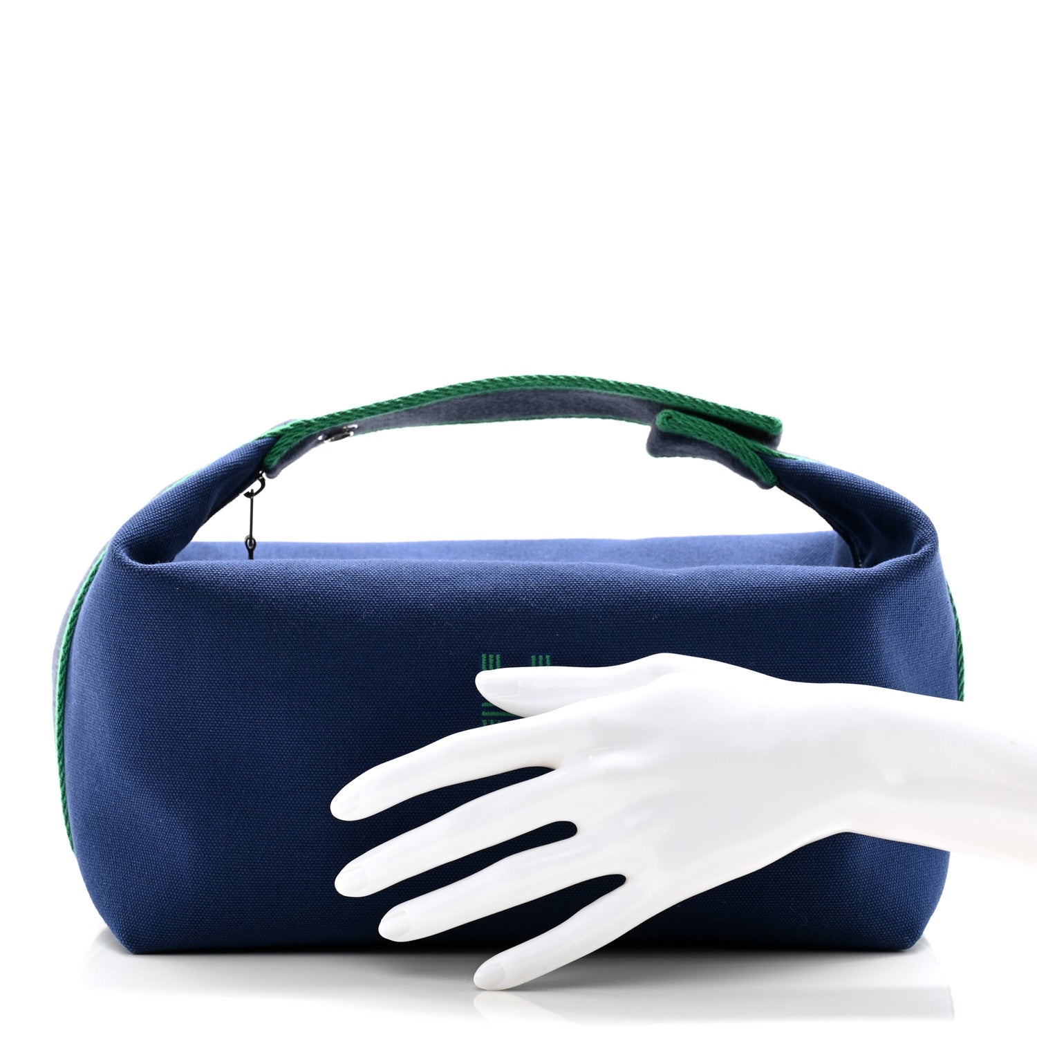 Hermes Canvas Large Bride-A-Brac Pouch Marine 2 of 8