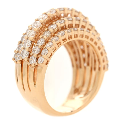 Parker & West by FASHIONPHILE 14K Yellow Gold Diamond 3.15ctw Cluster Band Ring 53 6.25 6 of 9