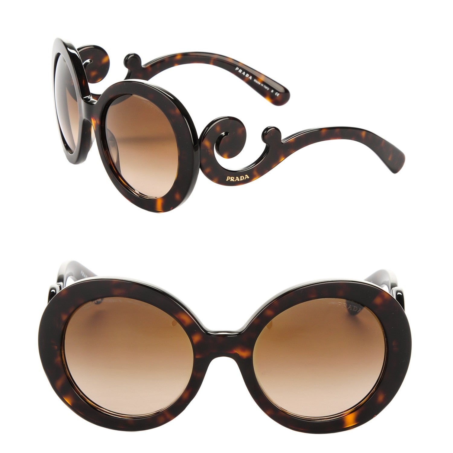 Prada Baroque Sunglasses SPR 27N Tortoise 1 of 5