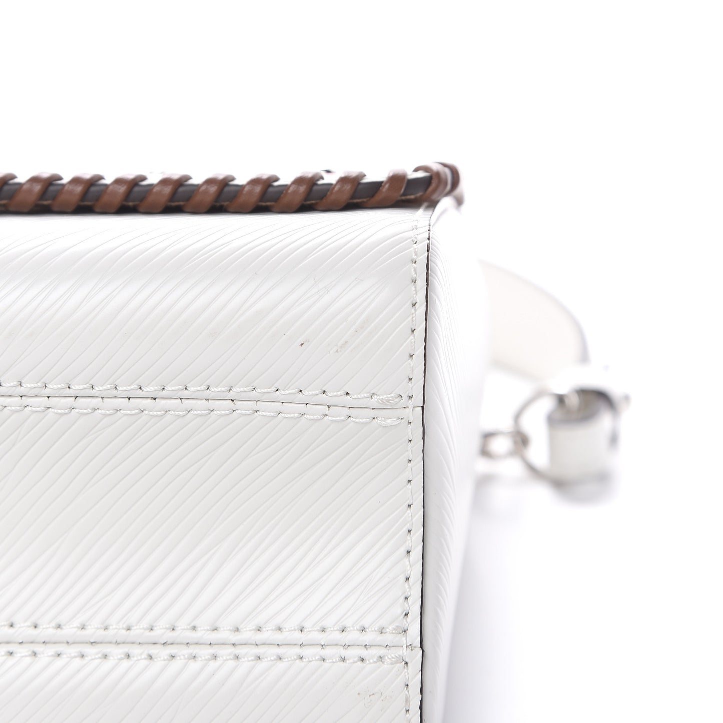 Epi Flower Twist Shoulder Bag MM White