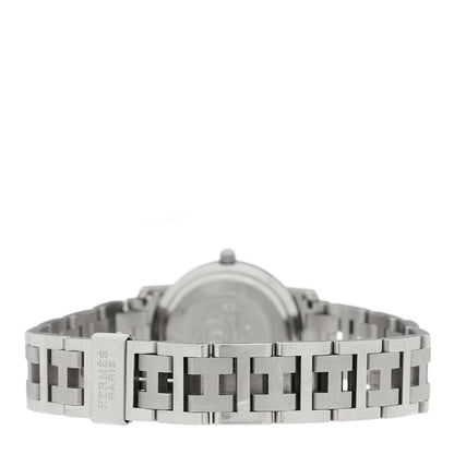 Hermes Stainless Steel 24mm Clipper Quartz Watch White 3 of 5