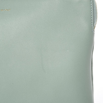 Celine Plastic Bag with Cloudy Lambskin Solo Zip Pouch Clutch Celadon 16 of 16