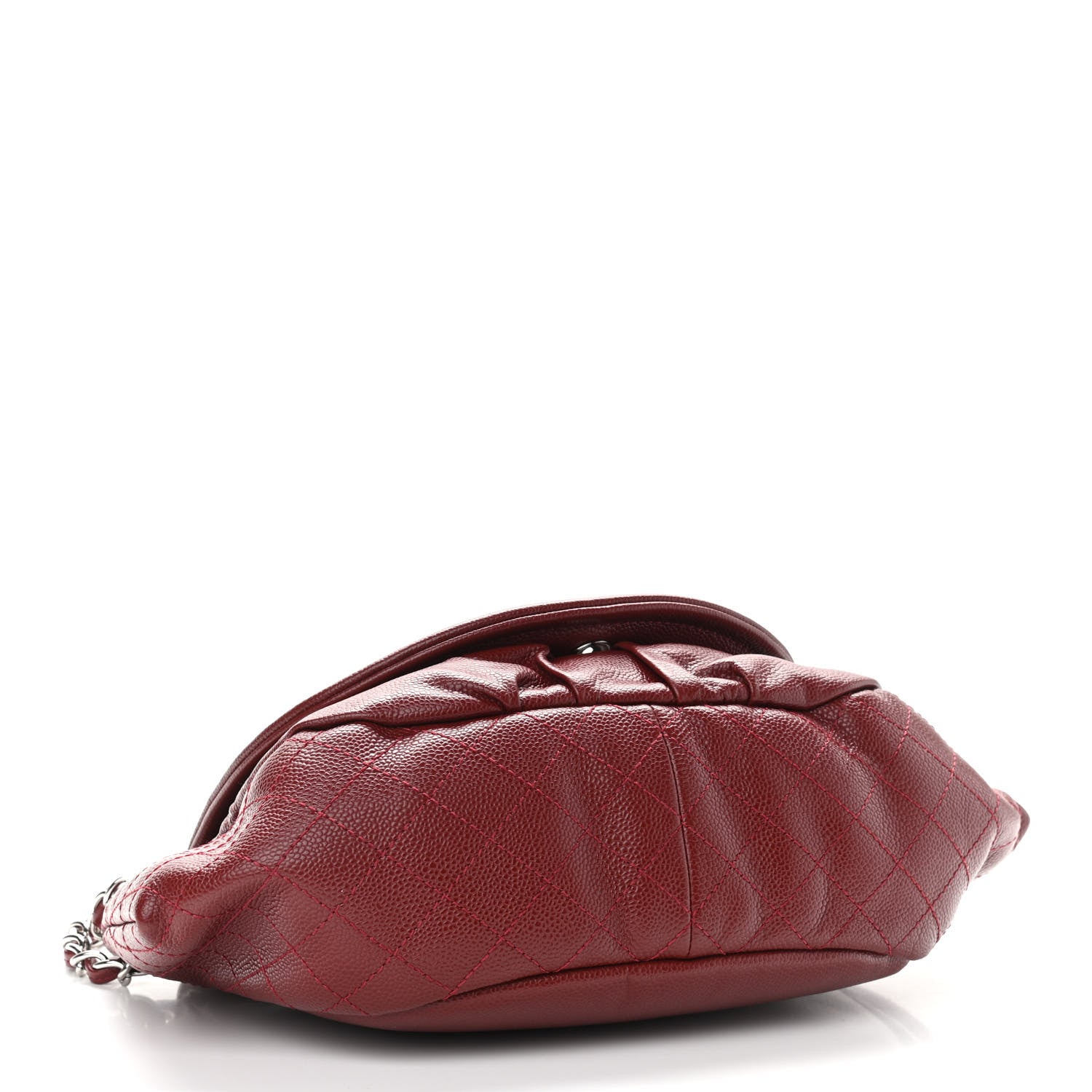 Chanel Caviar Large Half Moon Flap Red 3 of 10