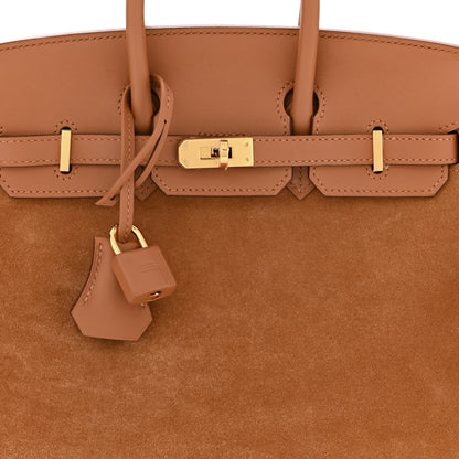 Hermes Veau Doblis Swift Grizzly Birkin 25 Gold 8 of 12