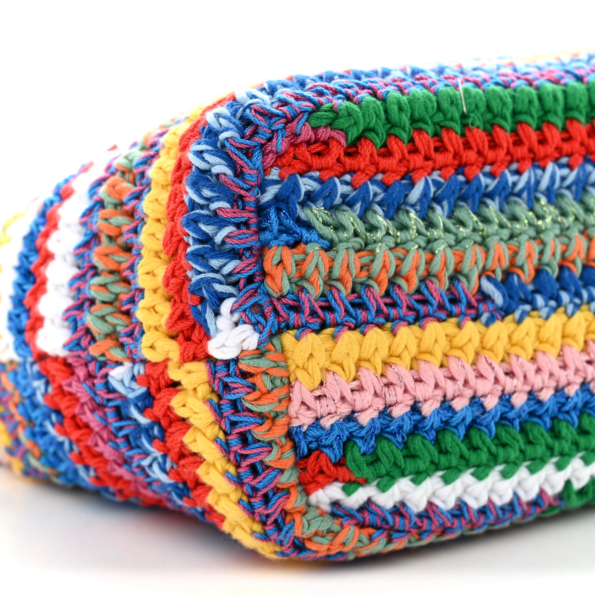 Fabric Crochet Pouch Multicolor
