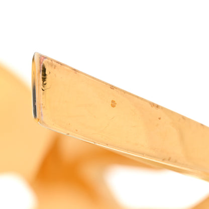 Saint Laurent Brass Monogram Medium Cuff Bracelet Gold 7 of 8