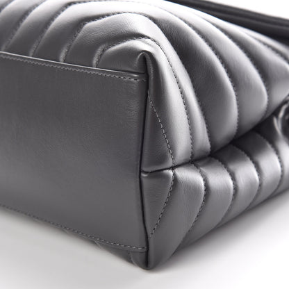 Saint Laurent Calfskin Y Quilted Monogram Medium Loulou Chain Satchel Asphalt 5 of 9