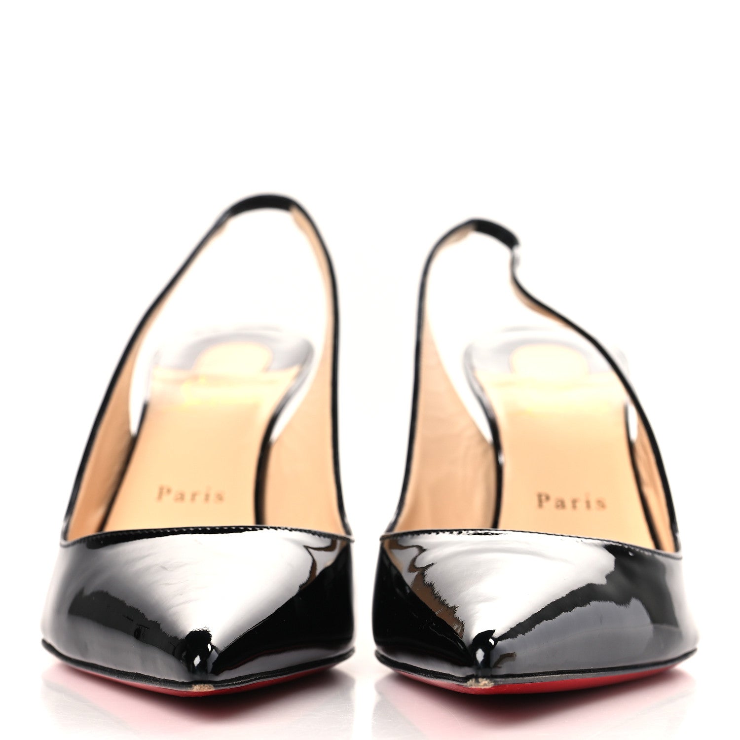 Christian Louboutin Patent Clare Sling 80 Pumps 40.5 Black 2 of 9