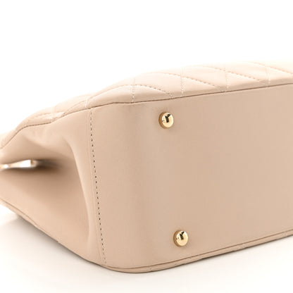 Chanel Lambskin Carry Chic Shopping Tote Beige 10 of 12