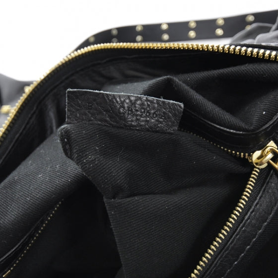 Valentino Garavani Leather XL Maizeon Studded Tote Black 9 of 9