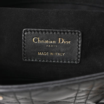 Christian Dior Lambskin Cannage Medium Lady D-Joy Black 6 of 10