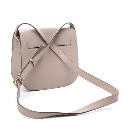 Tom Ford Grained Calfskin Small T Clasp Tara Crossbody Bag Silk Taupe 2 of 8