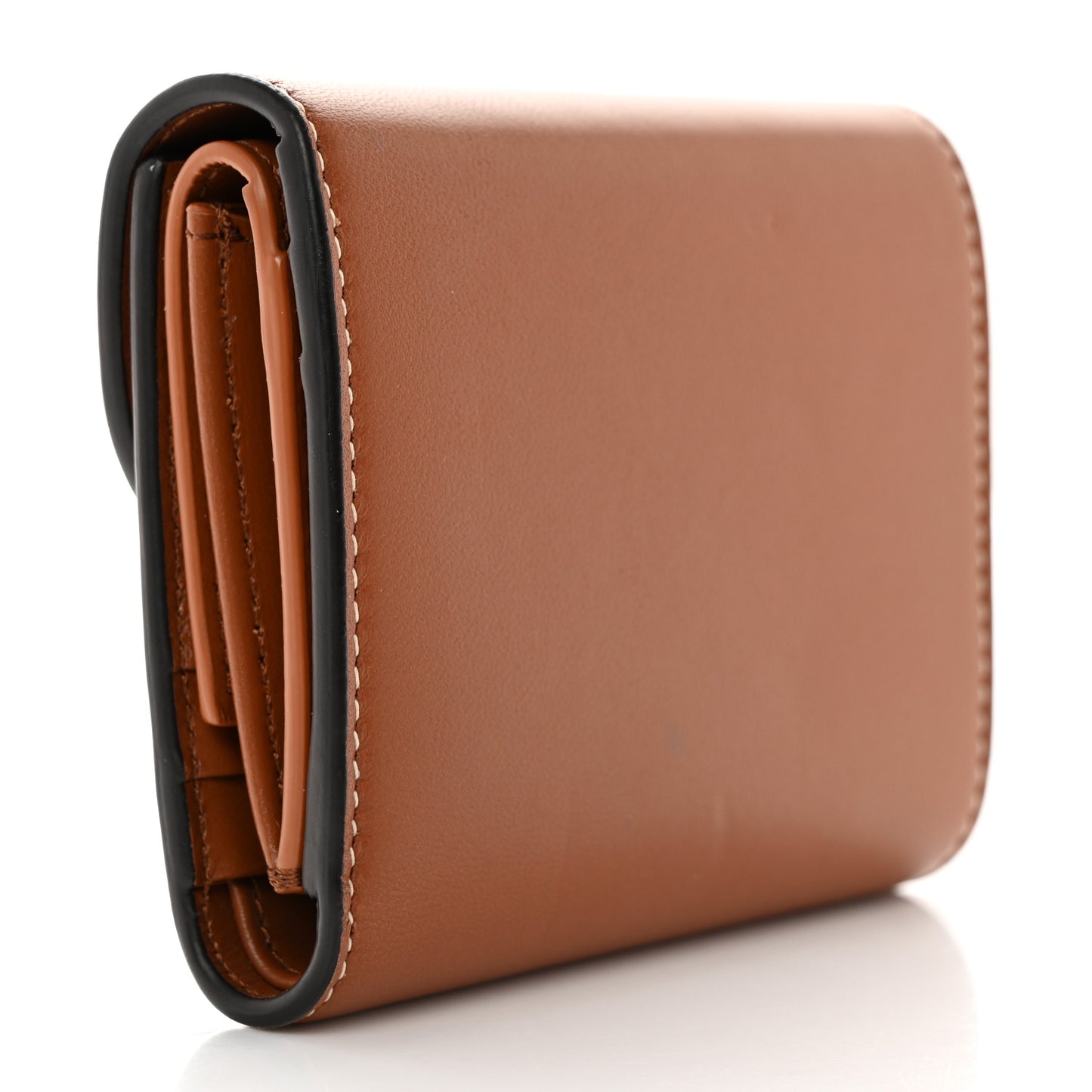 Shiny Smooth Lambskin Small Triomphe Wallet Tan
