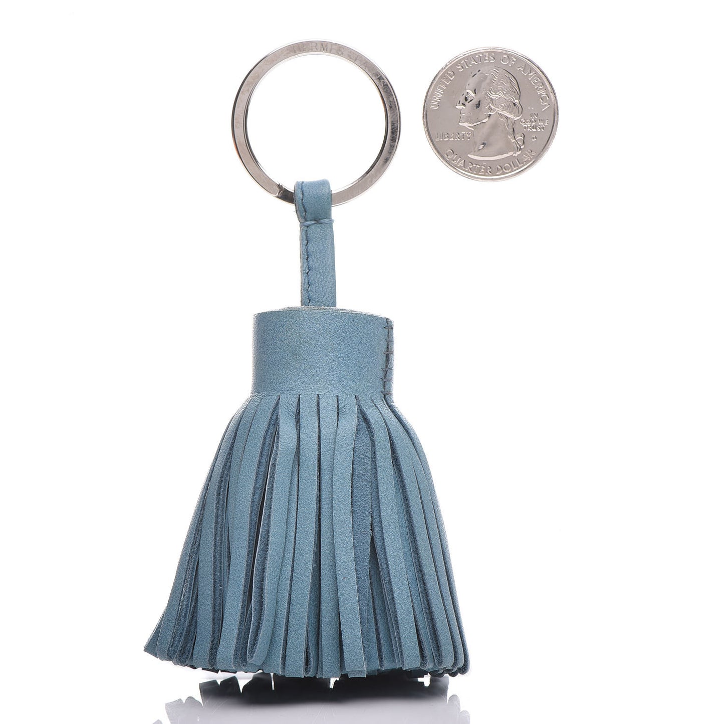 Lambskin Carmen Tassel Key Holder Blue Jean