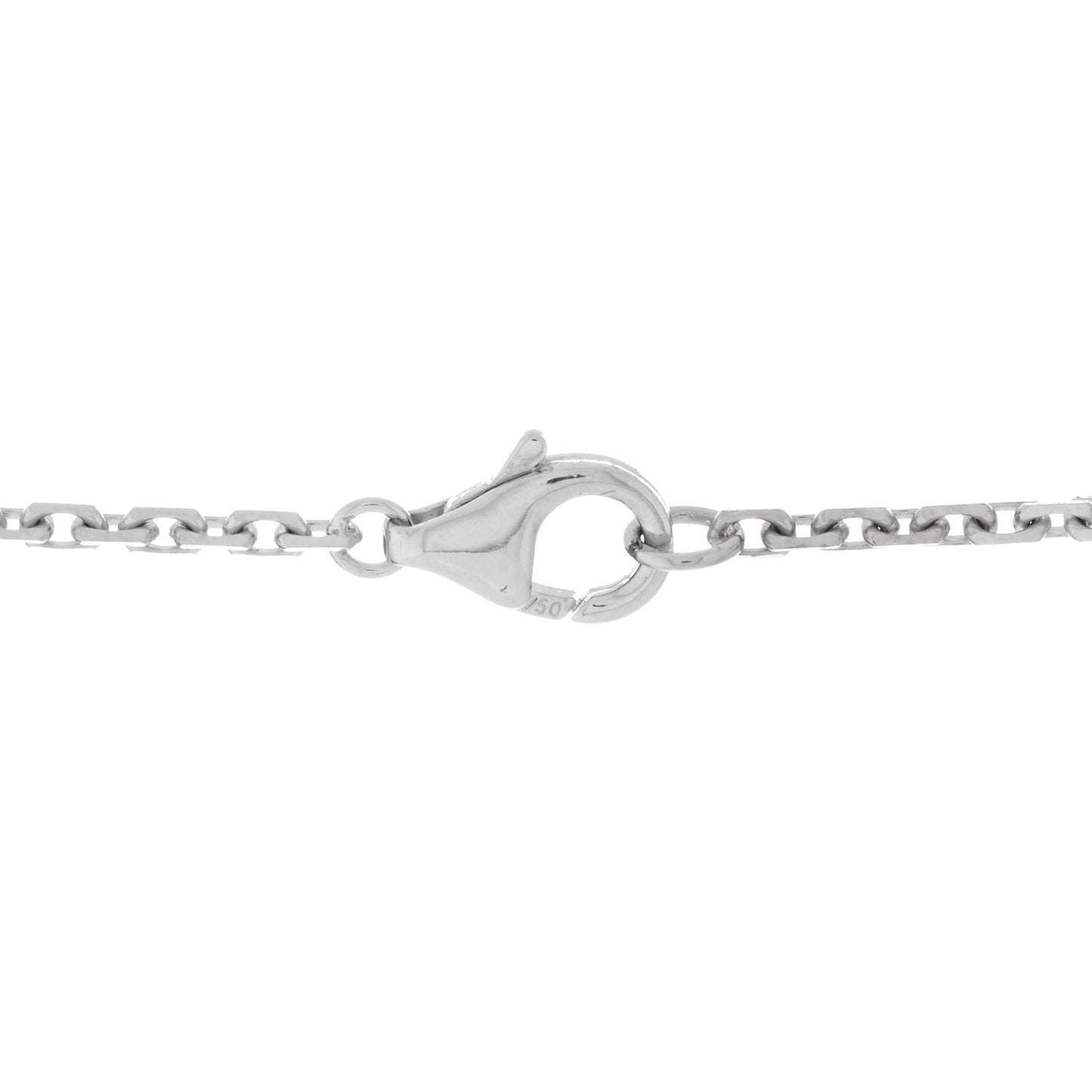18K White Gold LOVE Pendant Necklace