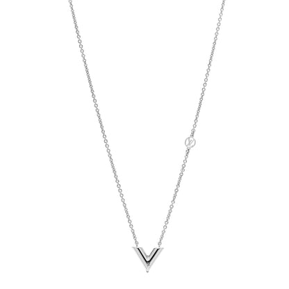 Louis Vuitton Metal Essential V Supple Necklace Silver 1 of 4