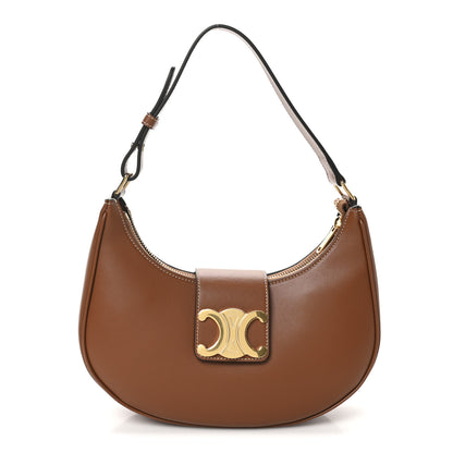 Celine Smooth Calfskin Medium Strap Ava Triomphe Shoulder Bag Tan 1 of 10