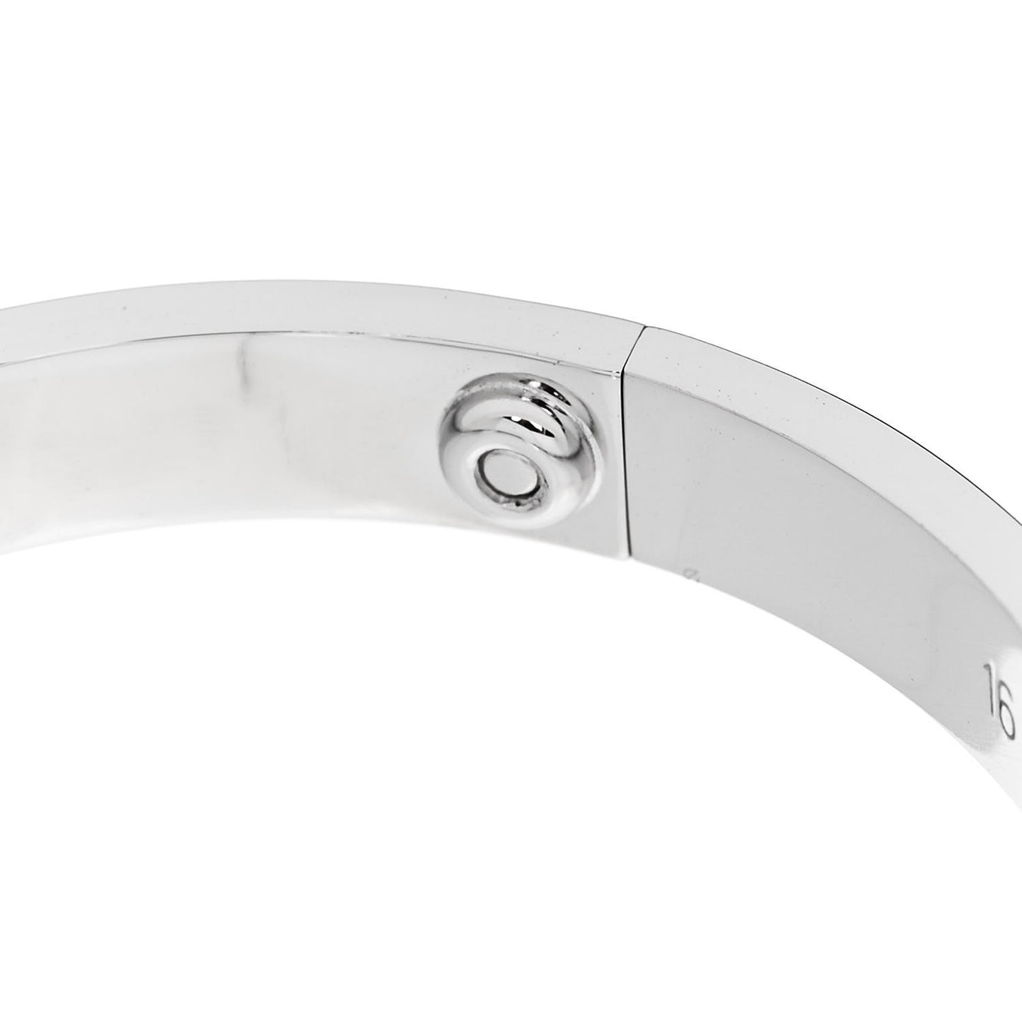 18K White Gold 4 Diamond LOVE Bracelet 16