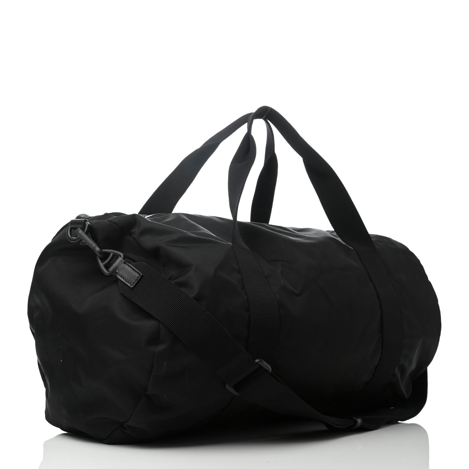 Versace Canvas Nylon Quilted Palazzo Duffle Bag Black 2 of 8