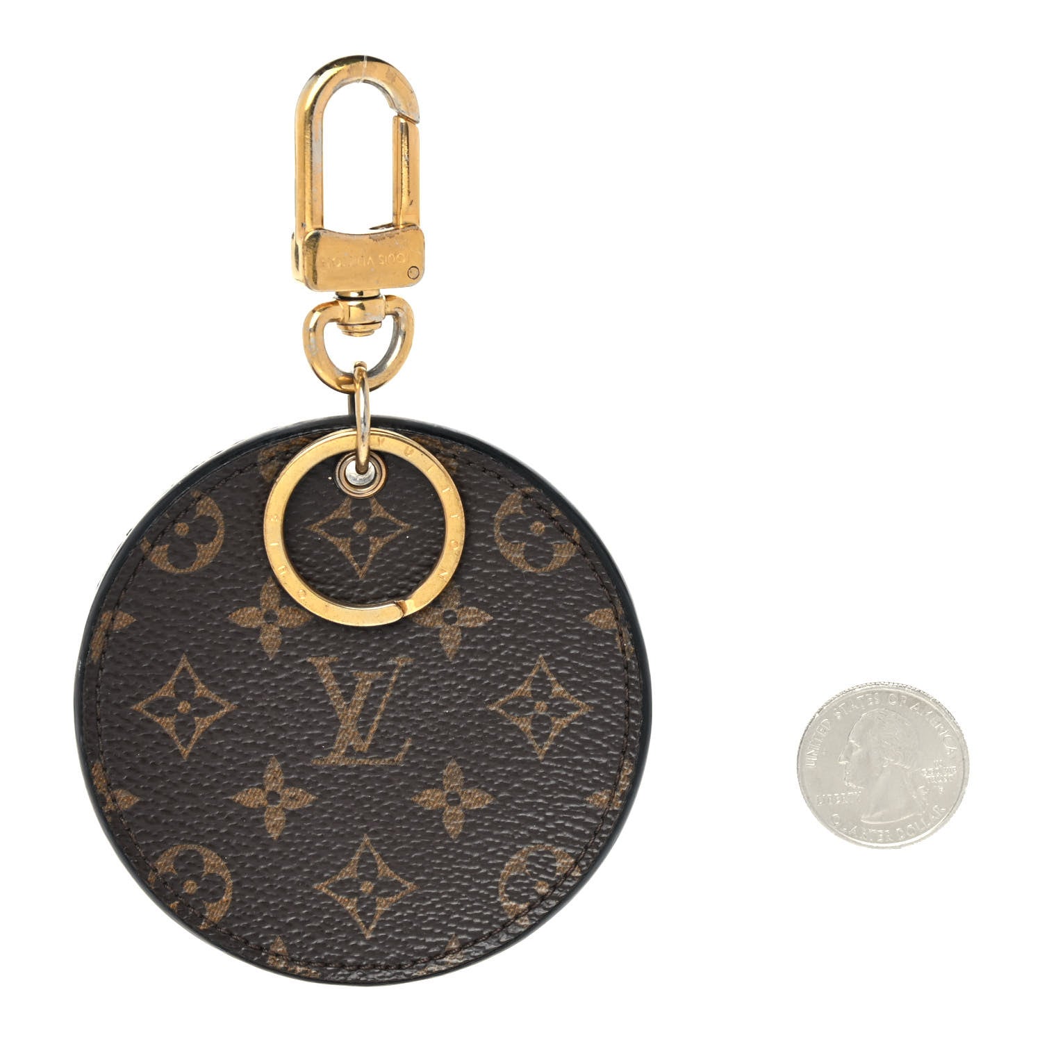 Louis Vuitton Monogram Brogue V Key Holder Bag Charm 2 of 5