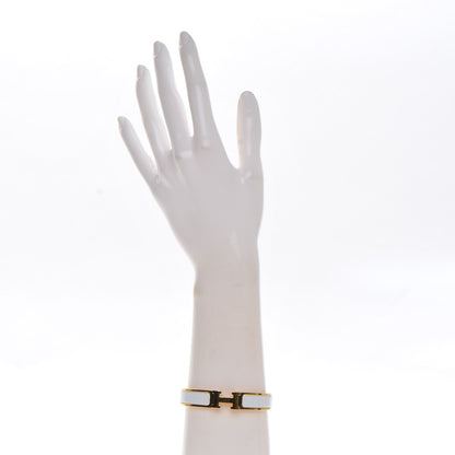 Hermes Enamel Narrow Clic Clac H Bracelet GM White 2 of 4