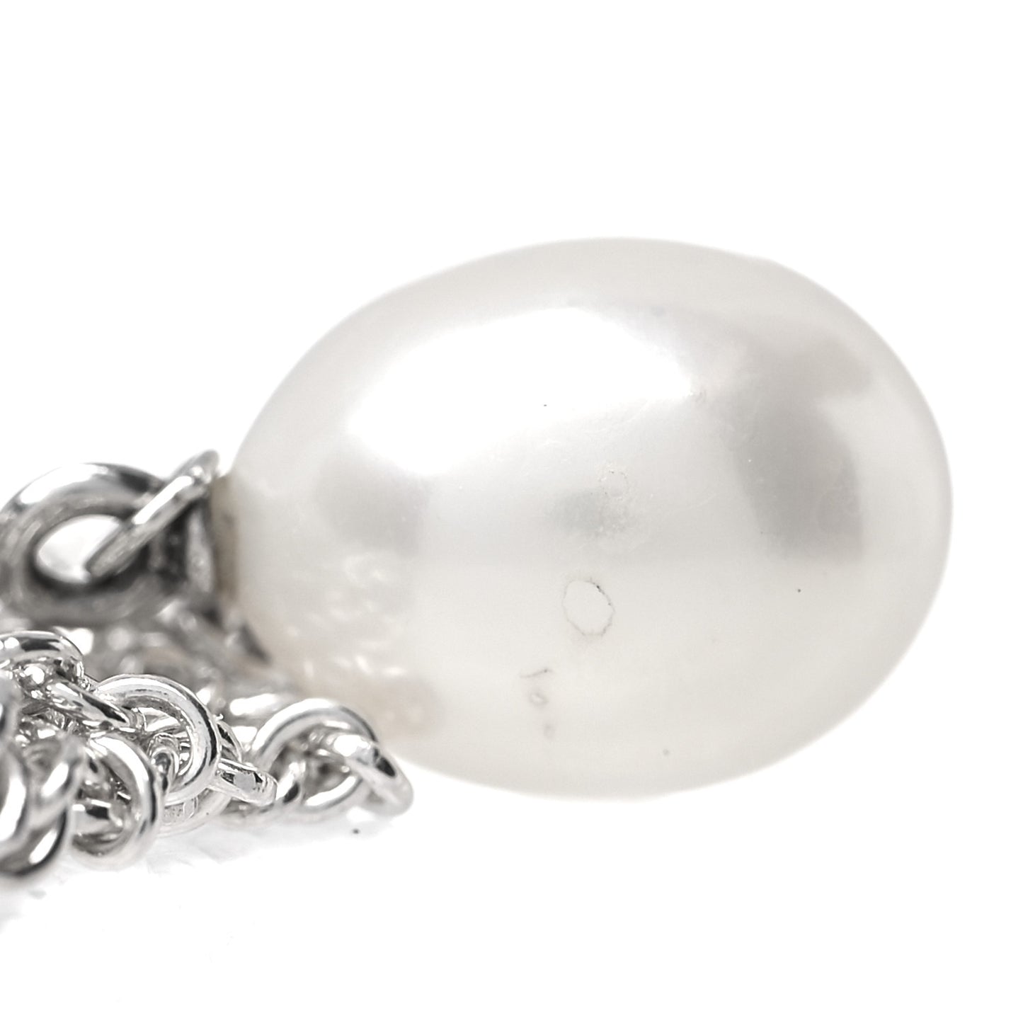 Sterling Silver Pearl 9-9.5mm Elsa Peretti Open Heart Lariat Necklace