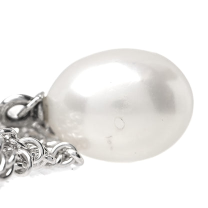 Tiffany Sterling Silver Pearl 9-9.5mm Elsa Peretti Open Heart Lariat Necklace 5 of 5