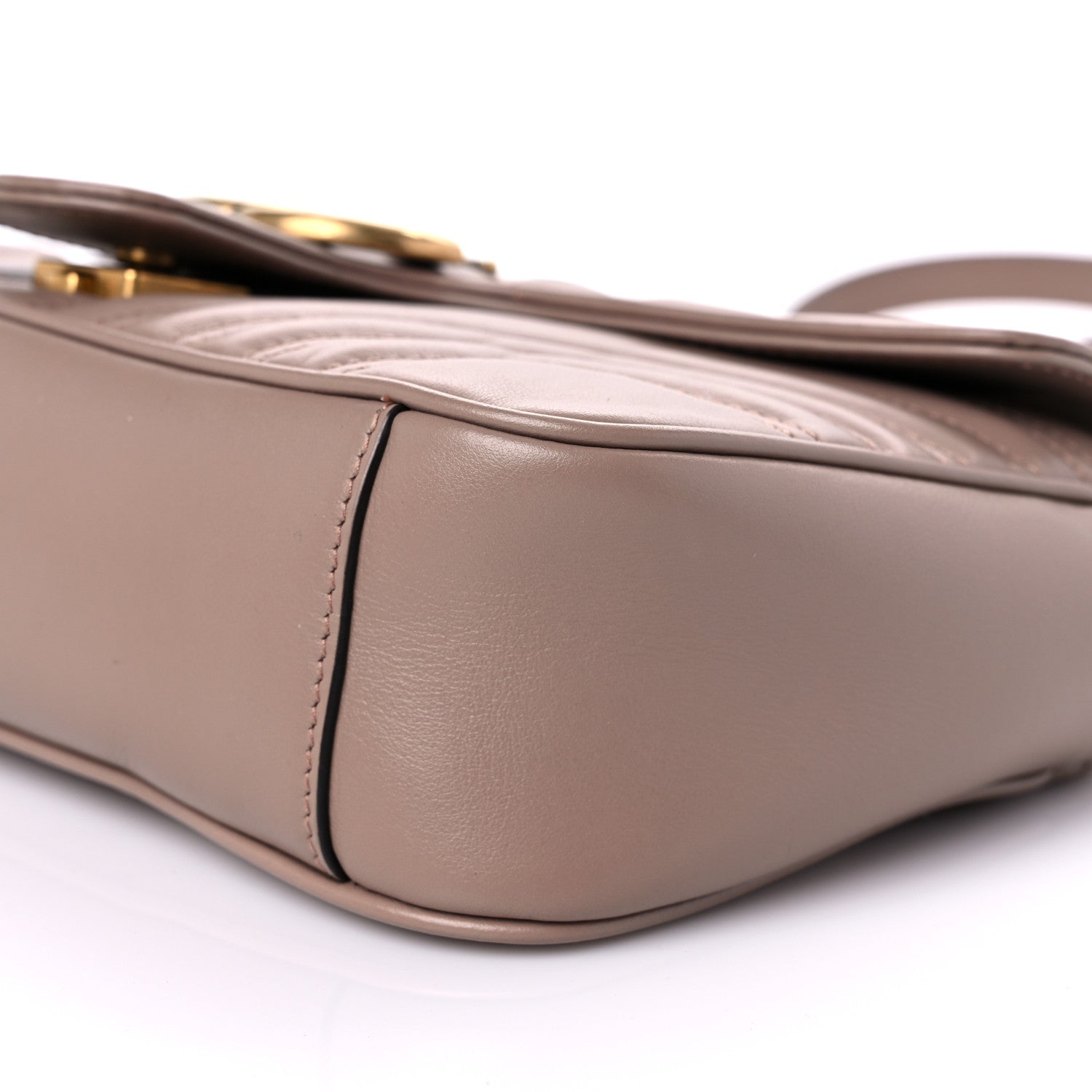 Gucci Calfskin Matelasse Small GG Marmont Shoulder Bag Porcelain Rose 10 of 11